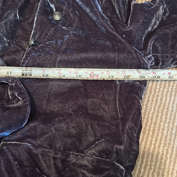 NWT FREE PEOPLE faye velvet military style jack in ebony grey size small - Picture 10 of 12